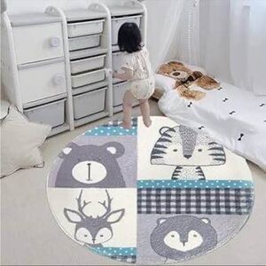 Round Kids Playroom Rug